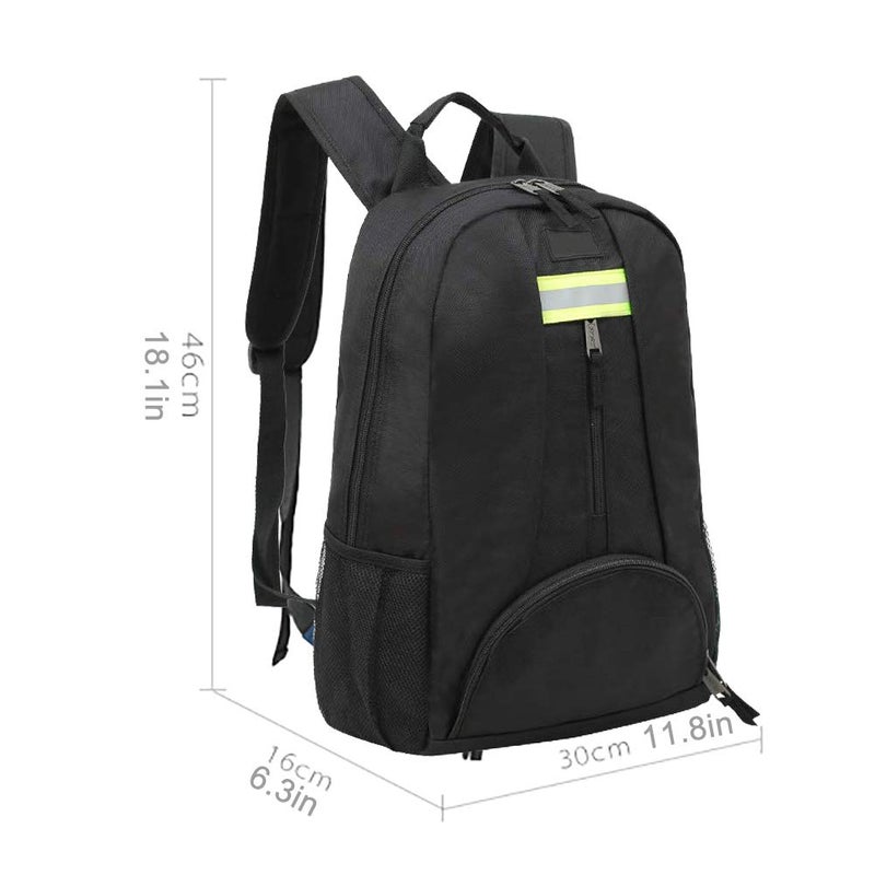 QEES Heavy Duty Tool Backpack, 1680D Oxford Cloth, Electrician's Bag With Durable Handles & Straps - Image 2